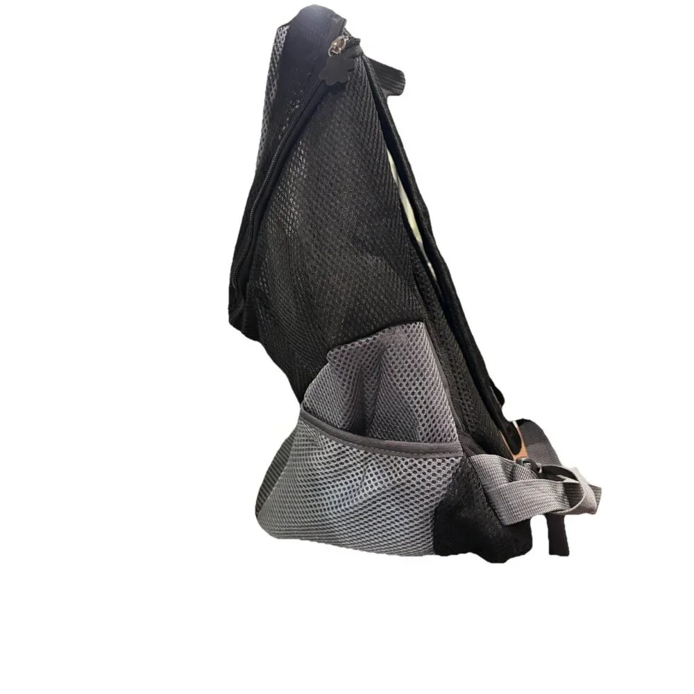 Sport Sack Dog Pet Backpack Hiking Travel Biking Carrier 16” Black S/M Breed